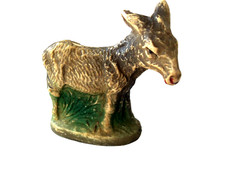 Vtg Nativity Donkey Standing Celluloid Light Weight Plastic 3 1/4" TALL
