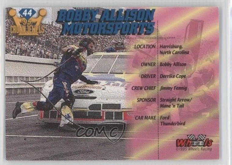 1995 Wheels Crown Jewels Sapphire /2500 Bobby Allison Motorsports #44 HOF - Image 2 of 2
