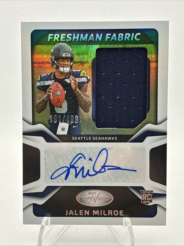 Panini 2025 Certified Jalen Milroe RC Auto Patch /499 #FBC-JME