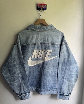 Levi's x Nike Denim Trucker Jacket Medium Wash Mens Size XL