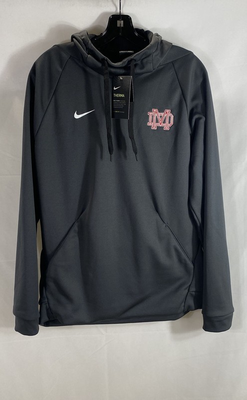 Nike Men's Grey Therma Training Hoodie Dri-FIT CN9473-060 Red IMD NWT Size M