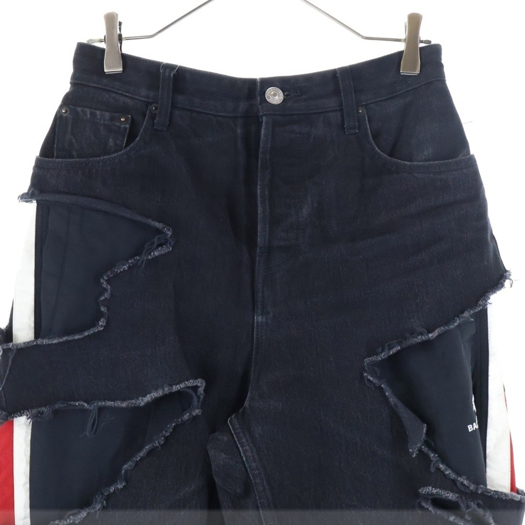BALENCIAGA 21AW Slashed Loose Fit Pants Denim Black 662764 TBP47 Used 001d908ee9 thumbnail 3