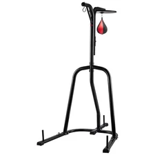 2 in 1 Punching Bag Stand, Steel Heavy Duty Workout Equipment, Adjustable Height