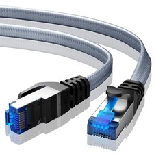 Cat 8 Ethernet Cable 8 ft, Nylon Braided High Speed Heavy Duty Network LAN Pa...