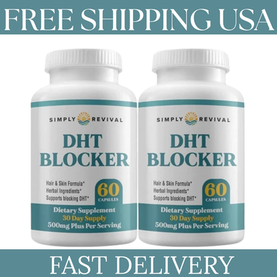 #ad #ad 2 Pack Simply Revival DHT Blocker Promote Healthy Hair Growth 120 Capsules $26.99