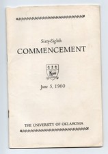1960 - University of Oklahoma Sixty-Eight Commencement Program - XL2P