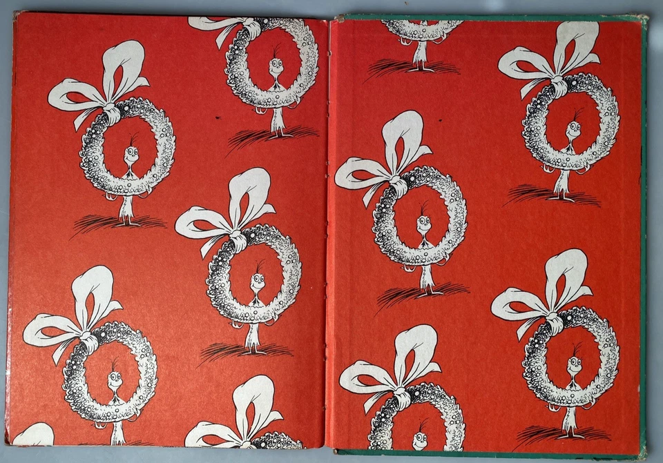 First Edition HOW THE GRINCH STOLE CHRISTMAS by DR. SEUSS 1957 Look N SEE Points Foto 4 de 4