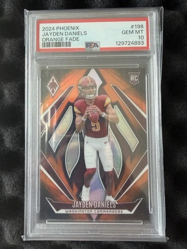 2024 Panini Phoenix Jayden Daniels ORANGE FADE Rookie RC PSA 10 GEM MT