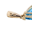 ESTATE SOLID 14K YELLOW GOLD PEAR CUT TEARDROP BLUE TOPAZ PENDANT #7989 — photo 5