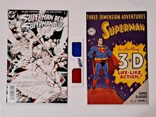 Superman 3-D reprint Superman Red Superman Blue 1 with glasses