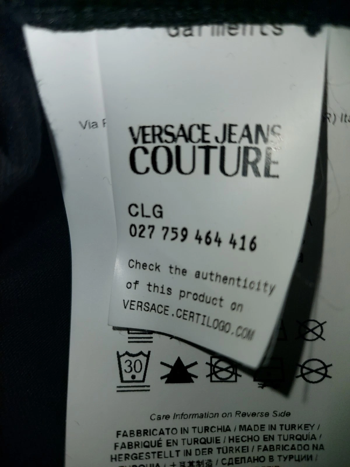 T shirt donna ragazza nera Versace Jeans Couture abito basic taglia XS