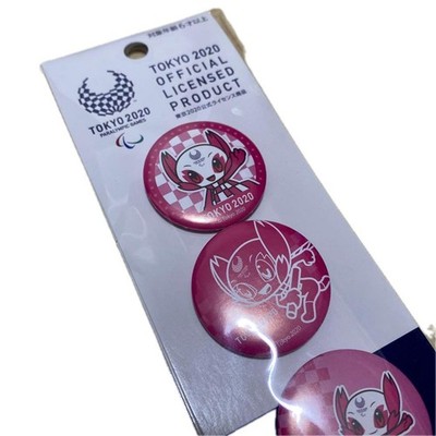 Tokyo 2020 Paralympic Mascot Someity Can Badge Set Of 4 /USED OLD