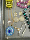 Vintage To Now Crystal Rhinestone Glitter Jewelry Bracelets Earrings Signed ++ — photo 5