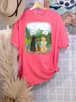Custom Dog Cat Comfort Tee Personalized Pet Lover Shirt Animal Gift