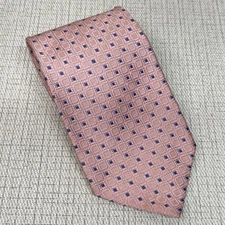 City of London Ferrell Reed Imported Silk Jacquard Pink Blue Handsewn Woven Tie