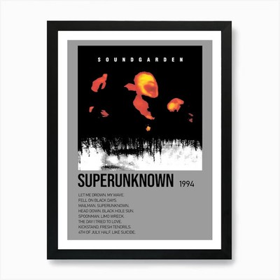 Soundgarden Superrun Art Print Fram Framed Wall Art Poster Canvas Print Picture