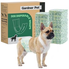Male Dog Diapers Disposable 50 Ct, Male Dog Wraps with Wetness Indicator Fla...