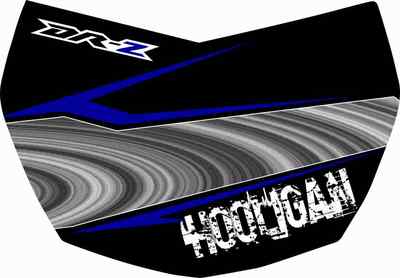 Factory EFX Front Number Plate Graphic Decal For DRZ400SM - Blue DRZ 400 Stickers