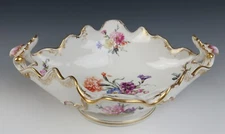 Large 19th C. KPM Berlin Ornate Porcelain Centerpiece Bowl Rococo German Antique