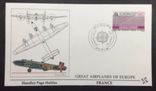France, EUROPA 1988 Great Airplanes Set FDC - Handley Page Halifax