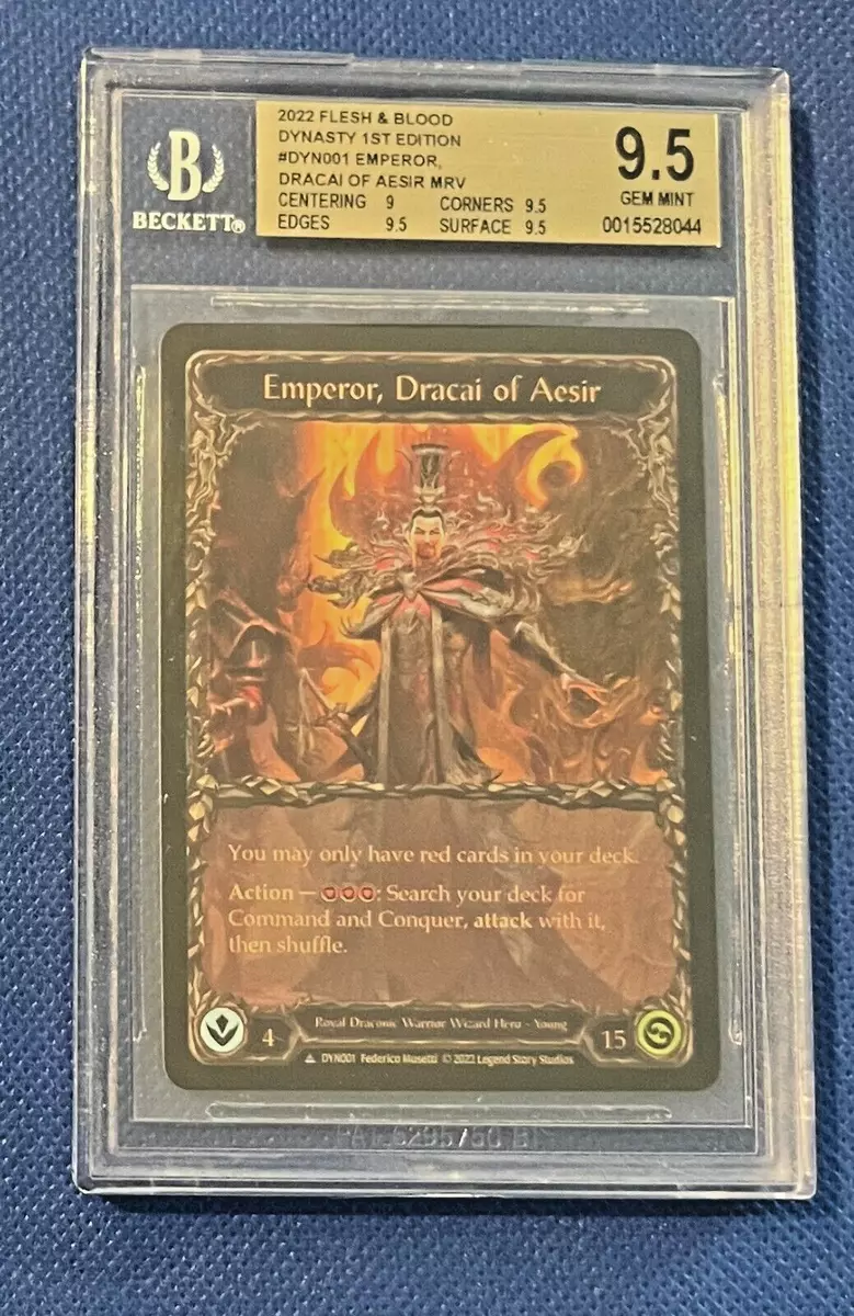 1x 2022 Flesh and Blood Emperor, Dracai of Aesir Marvel Cold Foil