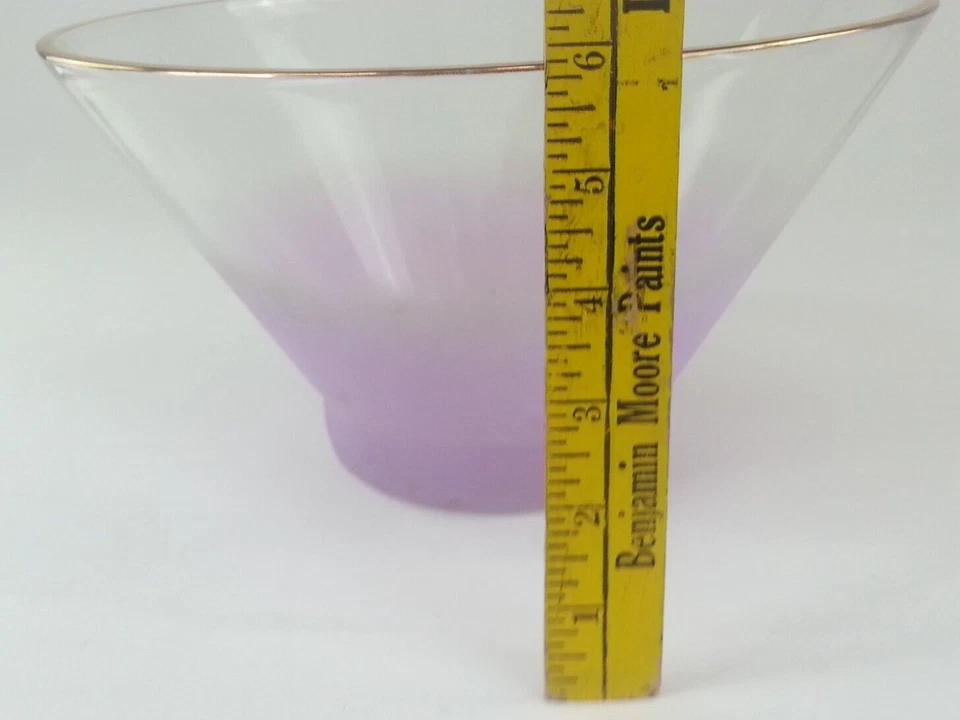 Juego de 6 ensaladeras Blendo modernas vintage de mediados de siglo color lavanda destellado Foto 4 de 4