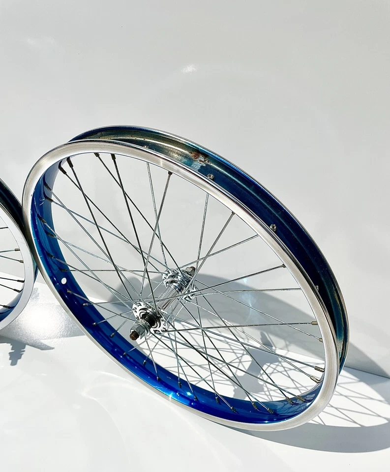 Juego de llantas vintage Old School 1985 20 x 2,125 BMX azul FEMCO Shimano Joy Tech Foto 4 de 4