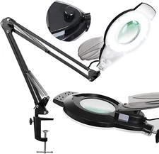 10X Magnifying Glass with Light, NUEYiO 2200 Lumen Stepless Dimmable Magnifying
