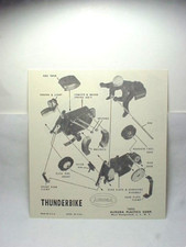 MODEL MOTORING 1387 THUNDERBIKE DIAGRAM OF PARTS .REPRODUCTION OF ORIGINAL
