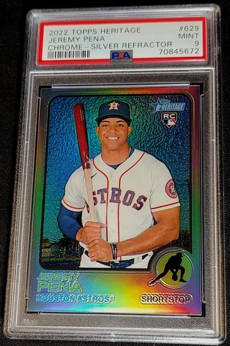 PSA 9 SP RC /373 JEREMY PENA ⚡CHROME SILVER REFRACTOR ROOKIE 2020 Topps Heritage