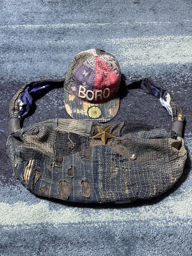 KAPITAL BORO Transfer Snufkin Bag Sashiko Boro Bigger KAPITAL BORO Transfer Snufkin Bag Sashiko Boro Bigger
