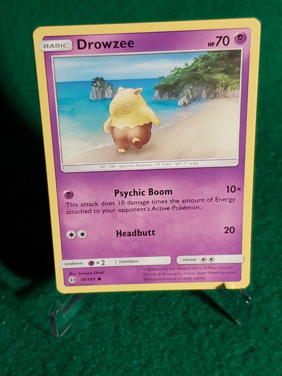 2017 Pokémon Drowzee #096 59/149 Basic Psychic Boom HP70 2017 Pokémon Drowzee #096 59/149 Basic Psychic Boom HP70