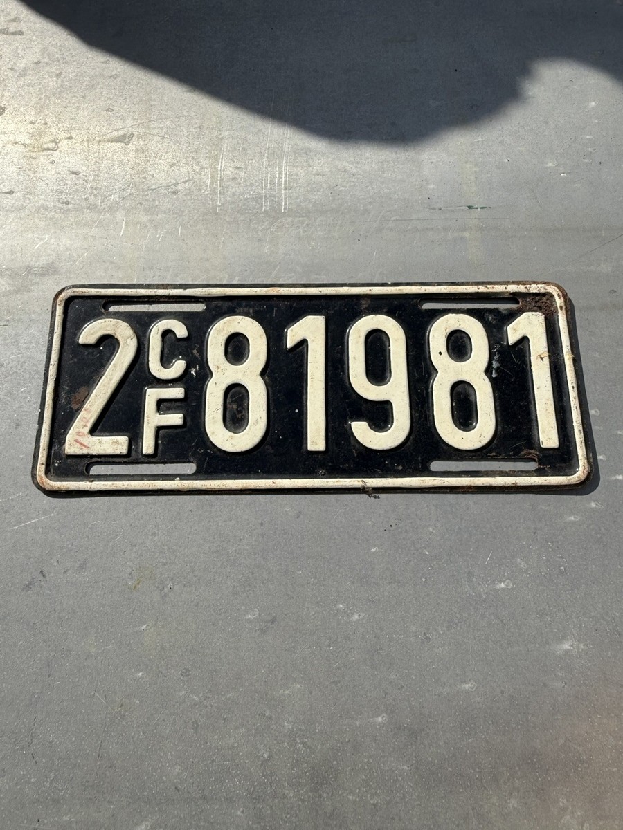 1960s US Allied Forces In France License Plate 81981 | eBay