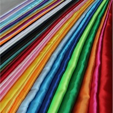 5 Yards Satin Fabric 60" Sash Bows TableCloth Runner Overlay SALE 22 COLORS USA