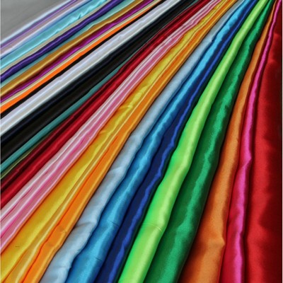 20 Yards 60 Inch Satin Fabric Bows Sash TableCloths Runner Overlay USA 22 COLORS
