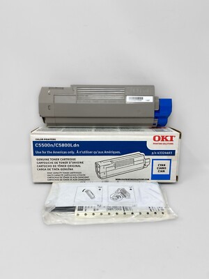 Okidata Oki 43324403 Type C8 C5500n C5800 Ldn Cyan High Yield Toner 5k