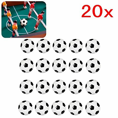 JZK 20 Palline Calcio Balilla 32 mm Stile Calcio Classico Bianco & (U2j)