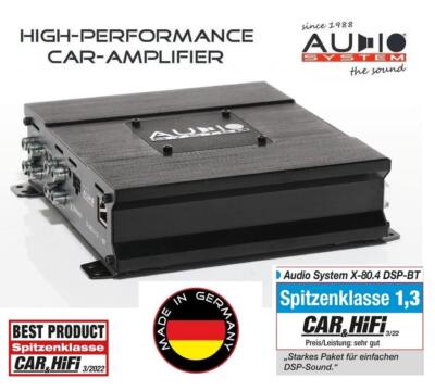 Audio System X-80.4 DSP-BT 4-Channel Amplifier with 8-Channel DSP Processor 6...