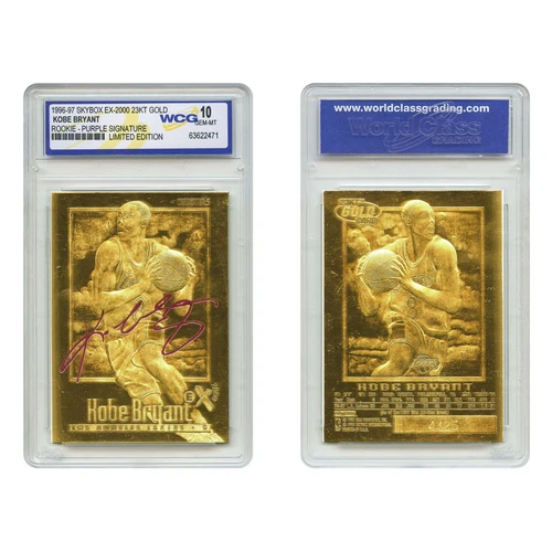 1996-97 KOBE BRYANT EX-2000 Credentials 23K GOLD ROOKIE RC (Purple) GEM-MINT 10