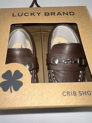 LUCKY BRAND Brown Crib Shoes Style LB -SAL- S Size (3-6M)