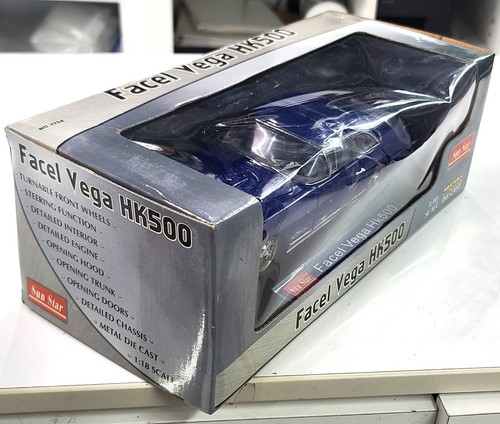 Vintage Facel Vega HK500 1/18 scale Blue diecast by Sun Star - Picture 9 of 15