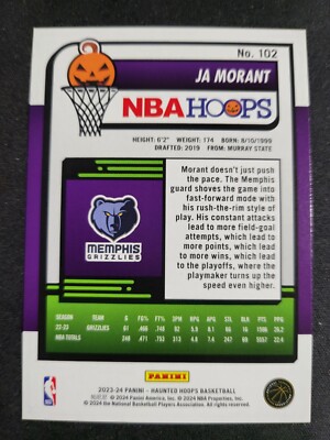 PSA10 Hoops Slam Morant モラント グリズリーズ NBA Ja Morant 2020-21 NBA Hoops Slam Insert #18 Memphis
