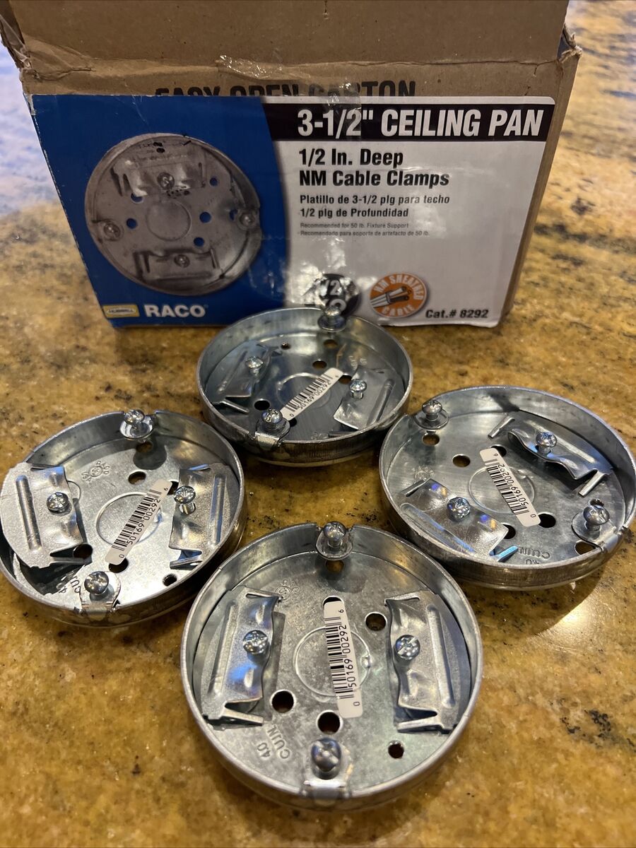 RACO (8292) 3-1/2” STEEL 1-GANG ROUND CEILING JUNCTION BOX RACO (8292) 3-1/2” STEEL 1-GANG ROUND CEILING JUNCTION BOX
