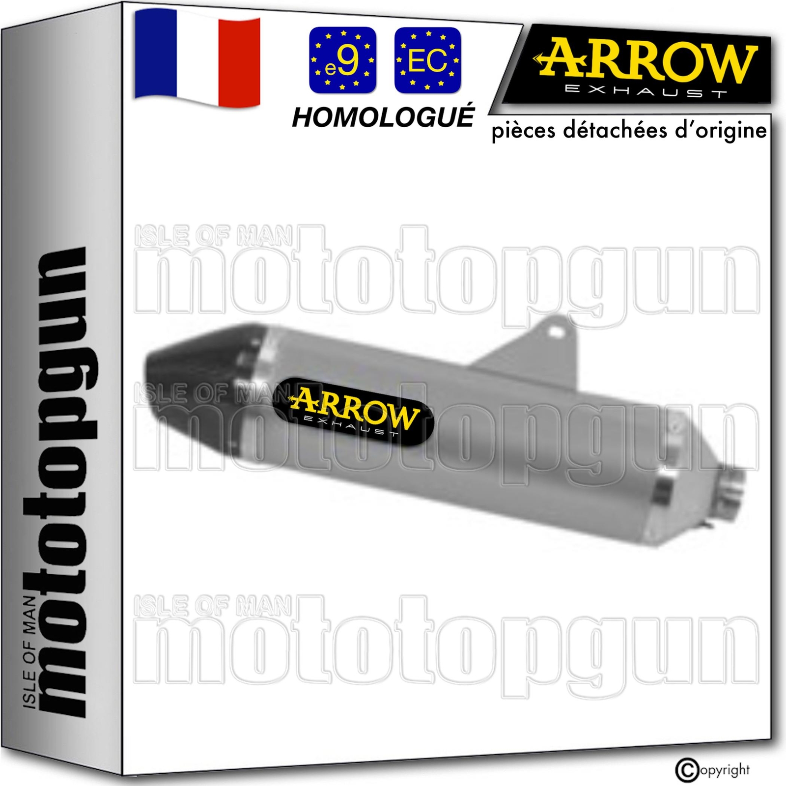 Pot echappement approuve Arrow Thunder remplacez le silencieux d'origine Honda CRF 300 L 2022