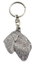 Black Russian Terrier, Chornyi Terrier - Silver-plated dog pendant, handbag deco