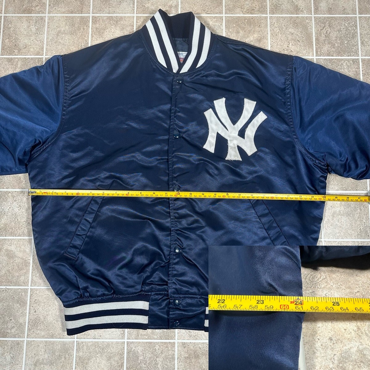 Vintage 80s Starter Diamond Collection Satin Bomber Jacket New