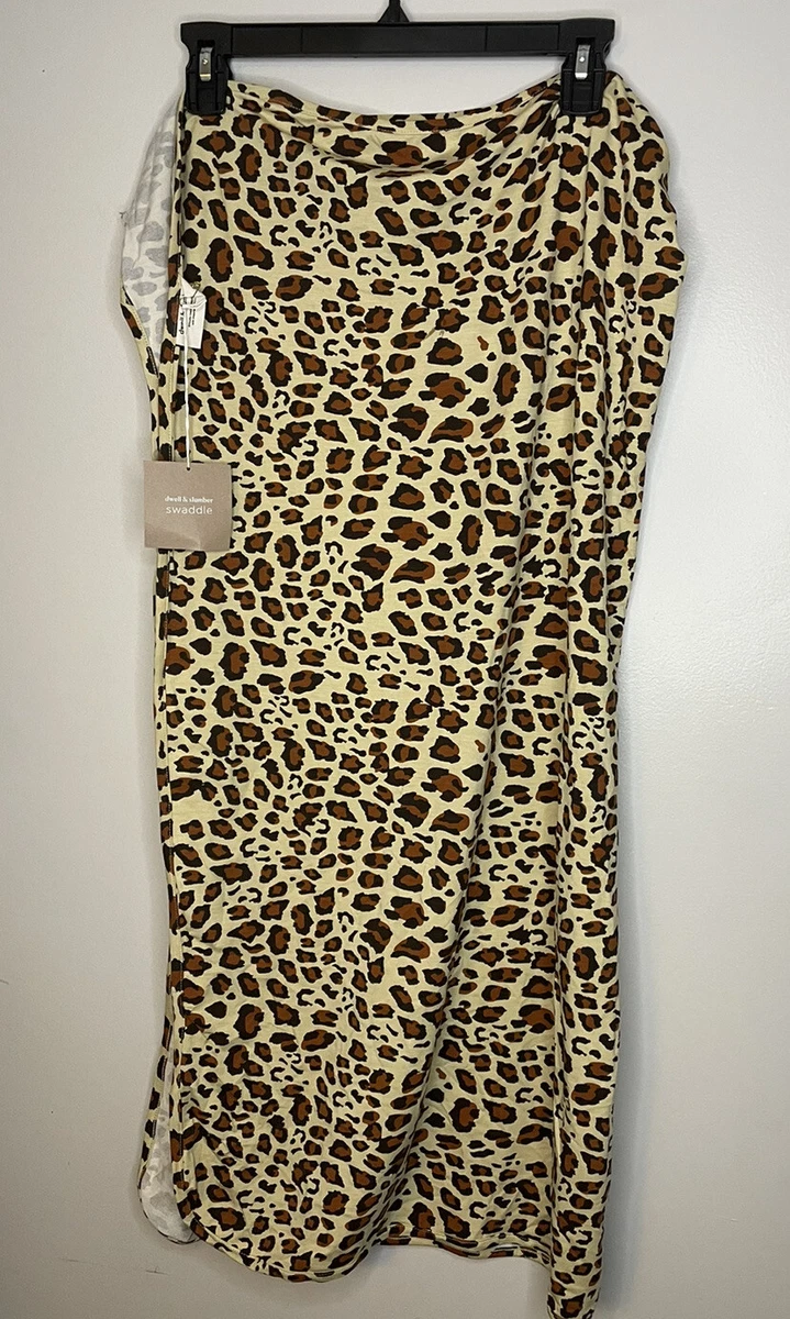 Dwell Slumber Leopard Print Swaddle Baby Wrap
