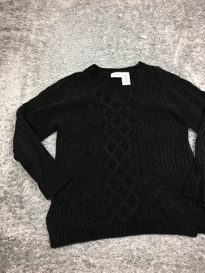 Белый олень свитер женщина размер 16 Вт черный длинным рукавом акрил плюс - Изображение 3 из 4