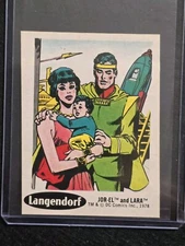 1978 DC Comics Langendorf Bread Superman Sticker  #7 Jor-El And Lara