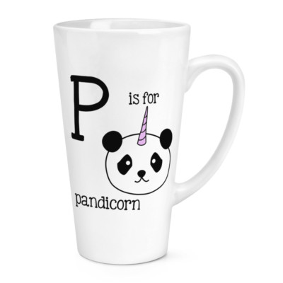 Lettera P Is Per Pandicorn 284ml Tazza - Panda Unicorno Alfabeto Divertente